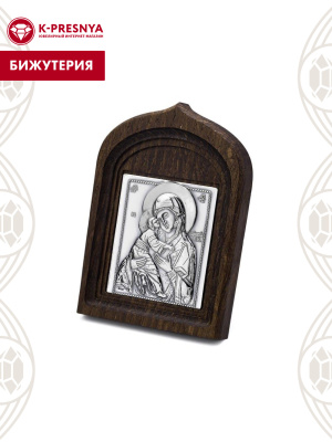 Икона бижутерия, покрытие - серебрение с оксидированием, без вставок