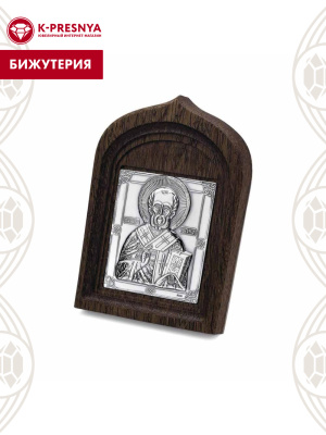 Икона бижутерия, покрытие - серебрение с оксидированием, без вставок