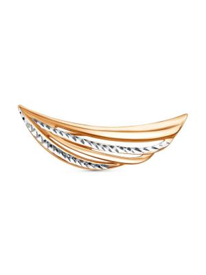 Брошь бижутерия, покрытие - золочение, отделка - алмазная грань, без вставок