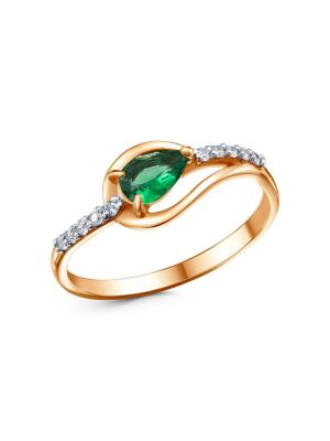 Кольцо серебро 925 пробы, покрытие - золочение, выборочное родирование