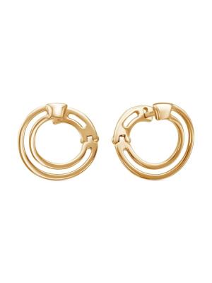 Серьги бижутерия, покрытие - золочение, без вставок