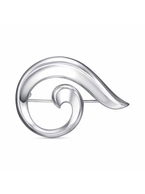 Брошь бижутерия, покрытие - платинирование, без вставок