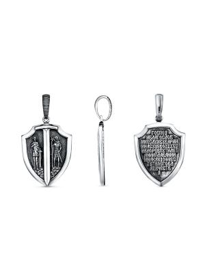 Подвеска бижутерия, покрытие - серебрение с оксидированием, без вставок