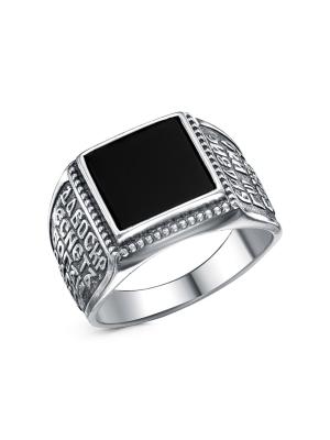 Кольцо бижутерия, покрытие - серебрение с оксидированием, вставка - стекло ювелирное собственной огранки