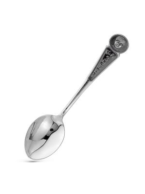 Ложка "на зубок" для мальчика серебро 925 пробы, покрытие - оксидирование, без вставок