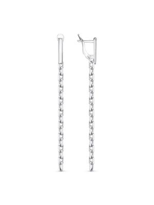 Серьги бижутерия, покрытие - серебрение, без вставок