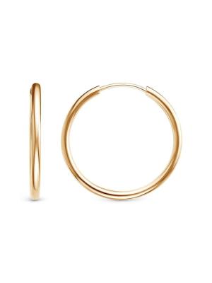 Серьги серебро 925 пробы, покрытие - золочение, без вставок