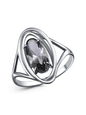 Кольцо бижутерия, покрытие - серебрение с оксидированием, вставка - стекло ювелирное собственной огранки