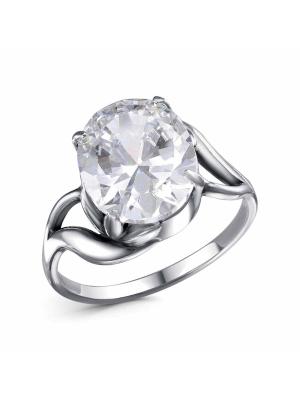 Кольцо бижутерия, покрытие - серебрение с оксидированием, вставка - фианит (недрагоценный камень)