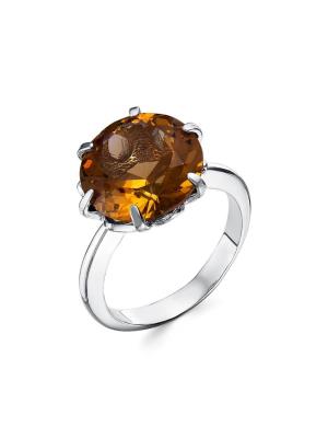 Кольцо серебро 925 пробы, покрытие - родирование, вставка - искусственный султанит