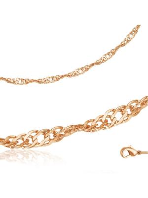 Цепь бижутерия, покрытие - золочение, без вставок