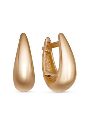 Серьги бижутерия, покрытие - золочение, без вставок