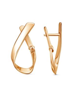 Серьги серебро 925 пробы, покрытие - золочение, без вставок