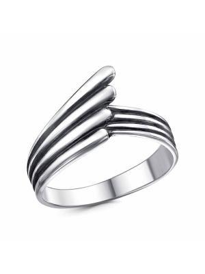 Кольцо серебро 925 пробы, покрытие - оксидирование, без вставок