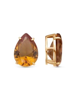 Подвеска серебро 925 пробы, покрытие - золочение, вставка - искусственный султанит