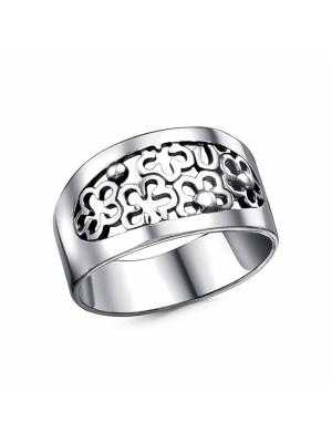 Кольцо бижутерия, покрытие - серебрение с оксидированием, без вставок