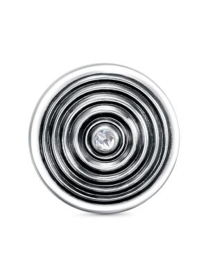 Брошь бижутерия, покрытие - серебрение с оксидированием, вставка - стекло ювелирное preciosa