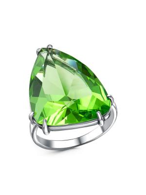 Кольцо бижутерия, покрытие - серебрение с оксидированием, вставка - стекло ювелирное собственной огранки