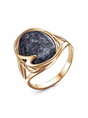 Кольцо бижутерия, покрытие - золочение, вставка - пинолит