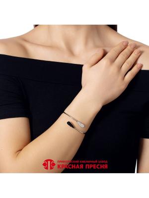 Браслет серебро 925 пробы, покрытие - платинирование, вставка - стекло ювелирное preciosa