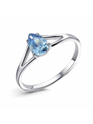 Кольцо бижутерия, покрытие - платинирование, вставка - фианит (недрагоценный камень)