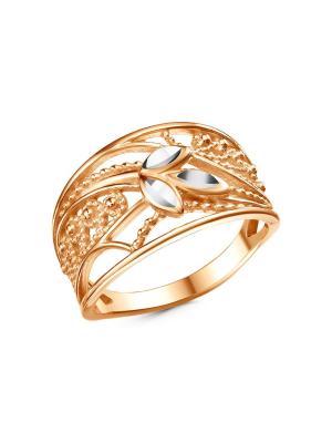 Кольцо бижутерия, покрытие - золочение, отделка - алмазная грань, без вставок