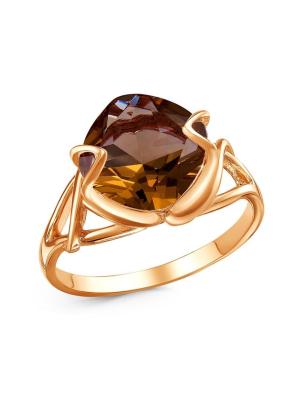 Кольцо бижутерия, покрытие - золочение, вставка - искусственный султанит