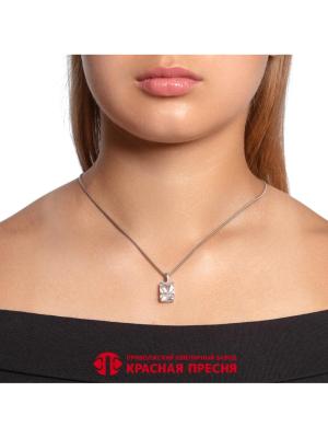Подвеска серебро 925 пробы, покрытие - родирование, вставка - фианит (недрагоценный камень)