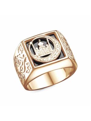 Кольцо бижутерия, покрытие - золочение, вставка - стекло ювелирное собственной огранки