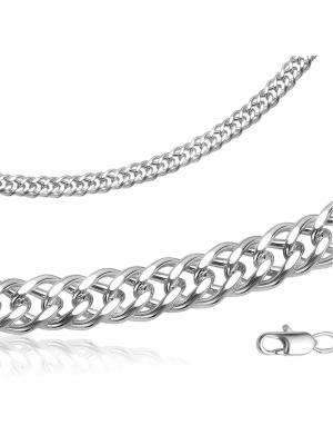 Цепь бижутерия, покрытие - серебрение с оксидированием, без вставок