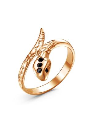 Кольцо бижутерия, покрытие - золочение, вставка - стекло ювелирное preciosa