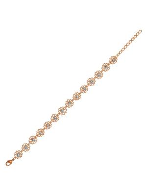 Браслет бижутерия, покрытие - золочение, вставка - стекло ювелирное preciosa