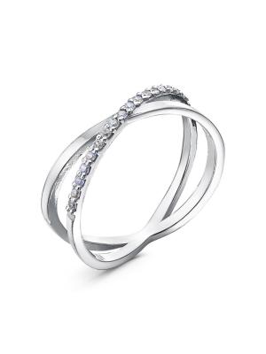 Кольцо серебро 925 пробы, покрытие - родирование, вставка - фианит (недрагоценный камень)