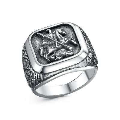 Кольцо бижутерия, покрытие - серебрение с оксидированием, без вставок