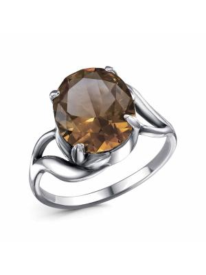 Кольцо серебро 925 пробы, покрытие - оксидирование, вставка - искусственный султанит