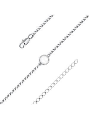 Браслет серебро 925 пробы, без покрытия, вставка - перламутр