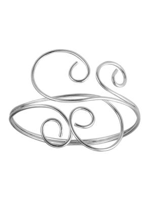 Браслет бижутерия, покрытие - серебрение, без вставок