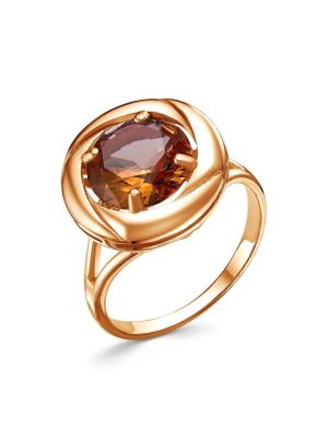 Кольцо бижутерия, покрытие - золочение, вставка - искусственный султанит