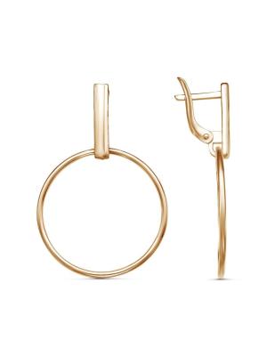 Серьги бижутерия, покрытие - золочение, без вставок