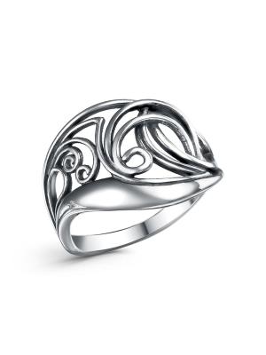 Кольцо бижутерия, покрытие - серебрение с оксидированием, без вставок