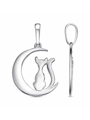 Подвеска серебро 925 пробы, покрытие - платинирование, без вставок