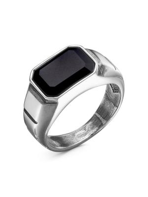 Кольцо бижутерия, покрытие - серебрение с оксидированием, вставка - стекло ювелирное собственной огранки