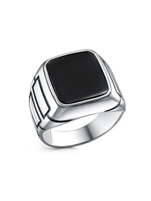 Кольцо серебро 925 пробы, покрытие - оксидирование, вставка - стекло ювелирное собственной огранки