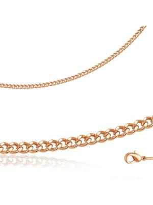 Цепь бижутерия, покрытие - золочение, без вставок