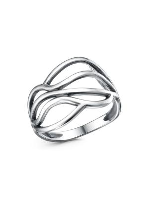 Кольцо бижутерия, покрытие - серебрение с оксидированием, без вставок