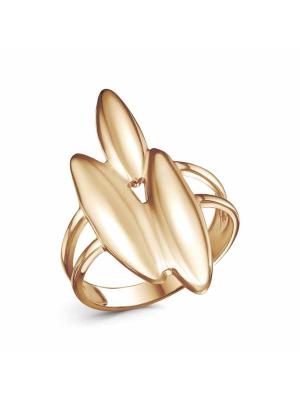 Кольцо бижутерия, покрытие - золочение, без вставок