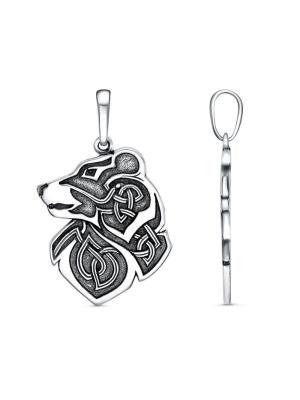 Подвеска серебро 925 пробы, покрытие - оксидирование, без вставок