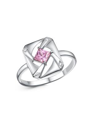 Кольцо бижутерия, покрытие - платинирование, вставка - стекло ювелирное preciosa, фианит (недрагоценный камень)