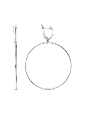 Серьги бижутерия, покрытие - серебрение, без вставок