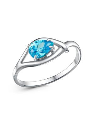 Кольцо бижутерия, покрытие - платинирование, вставка - фианит (недрагоценный камень)